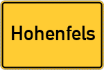 Place name sign Hohenfels