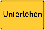 Place name sign Unterlehen