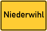 Place name sign Niederwihl
