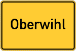 Place name sign Oberwihl