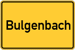 Place name sign Bulgenbach