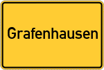 Place name sign Grafenhausen