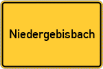 Place name sign Niedergebisbach