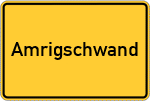 Place name sign Amrigschwand