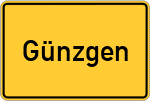 Place name sign Günzgen