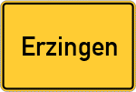 Place name sign Erzingen