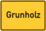 Place name sign Grunholz
