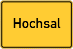 Place name sign Hochsal
