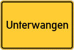Place name sign Unterwangen