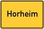 Place name sign Horheim