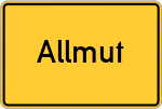 Place name sign Allmut