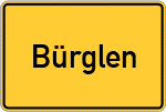 Place name sign Bürglen