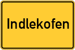 Place name sign Indlekofen