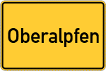 Place name sign Oberalpfen