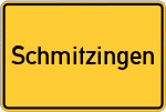 Place name sign Schmitzingen