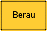 Place name sign Berau
