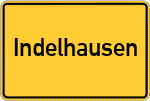 Place name sign Indelhausen