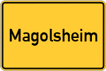 Place name sign Magolsheim