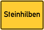 Place name sign Steinhilben