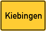 Place name sign Kiebingen