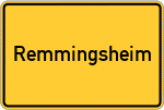 Place name sign Remmingsheim