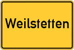 Place name sign Weilstetten