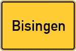 Place name sign Bisingen