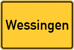 Place name sign Wessingen