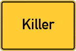 Place name sign Killer