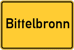 Place name sign Bittelbronn