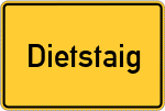 Place name sign Dietstaig