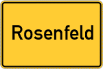 Place name sign Rosenfeld