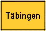 Place name sign Täbingen