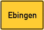 Place name sign Ebingen
