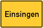 Place name sign Einsingen