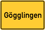 Place name sign Gögglingen