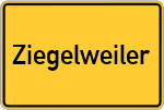 Place name sign Ziegelweiler
