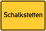 Place name sign Schalkstetten