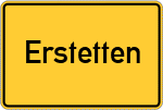 Place name sign Erstetten