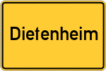 Place name sign Dietenheim
