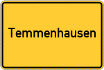 Place name sign Temmenhausen