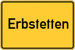 Place name sign Erbstetten