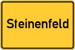 Place name sign Steinenfeld