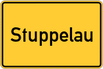 Place name sign Stuppelau
