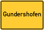 Place name sign Gundershofen