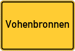 Place name sign Vohenbronnen