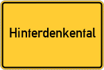 Place name sign Hinterdenkental