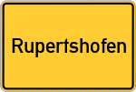 Place name sign Rupertshofen