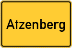 Place name sign Atzenberg
