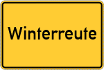 Place name sign Winterreute